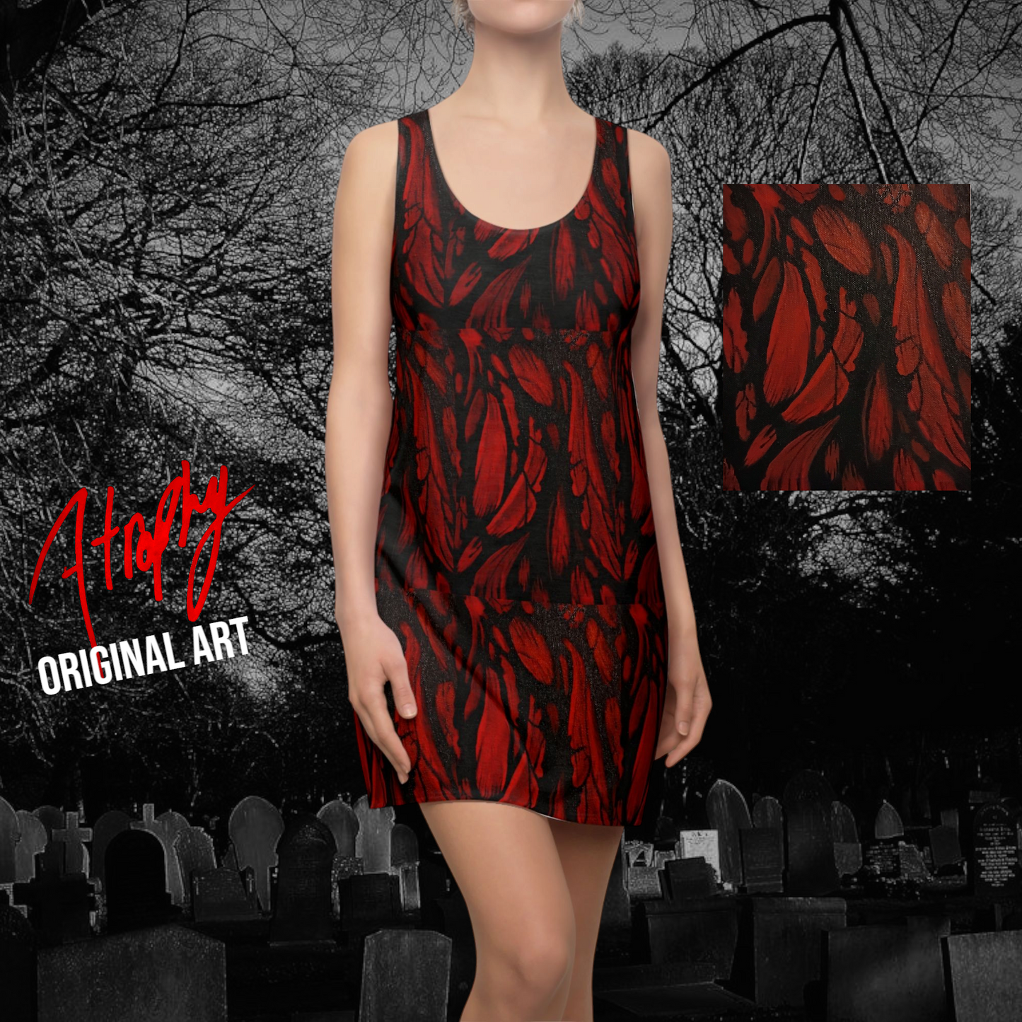 Atrophy Original Torn Muscle Painting Racerback Dress