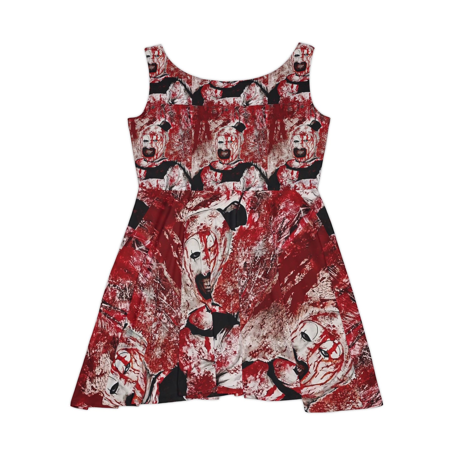 Atrophy Original Horror Clown Painting Skater Dress