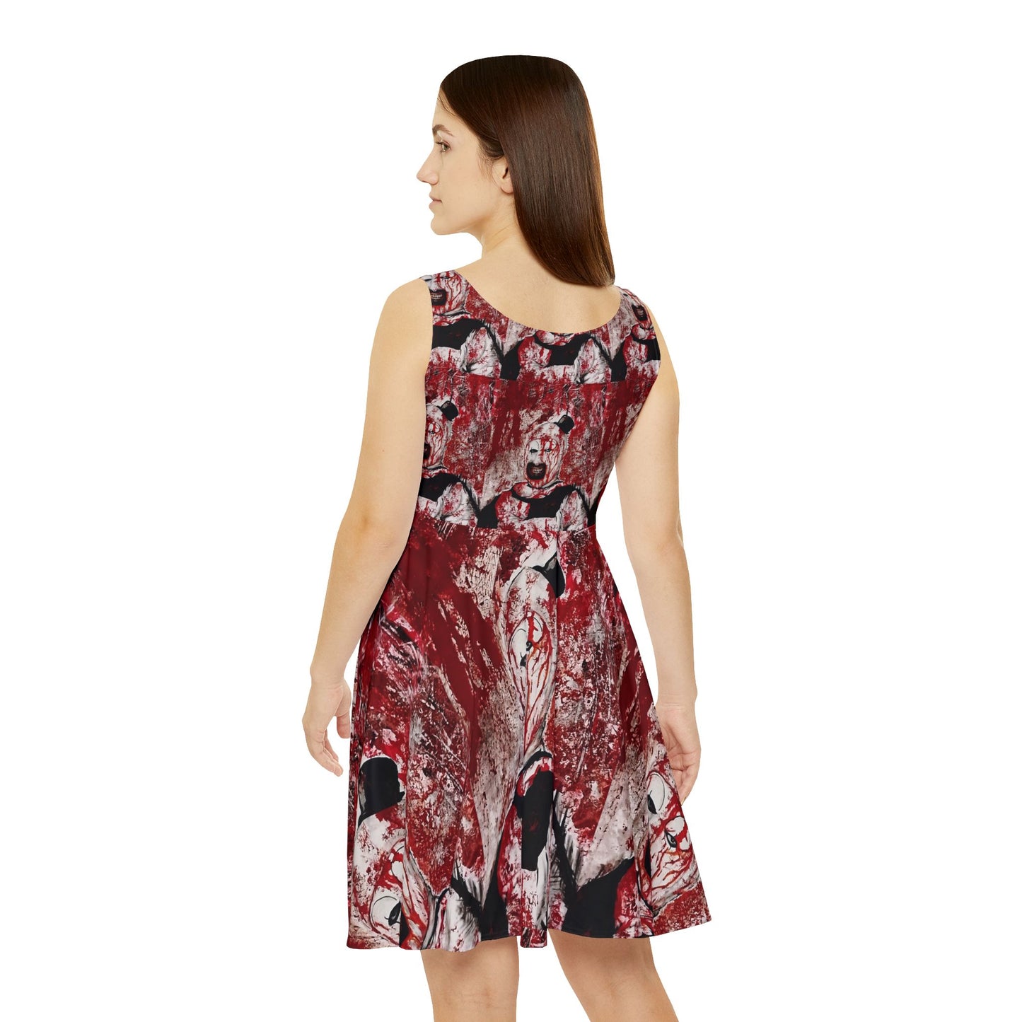 Atrophy Original Horror Clown Painting Skater Dress