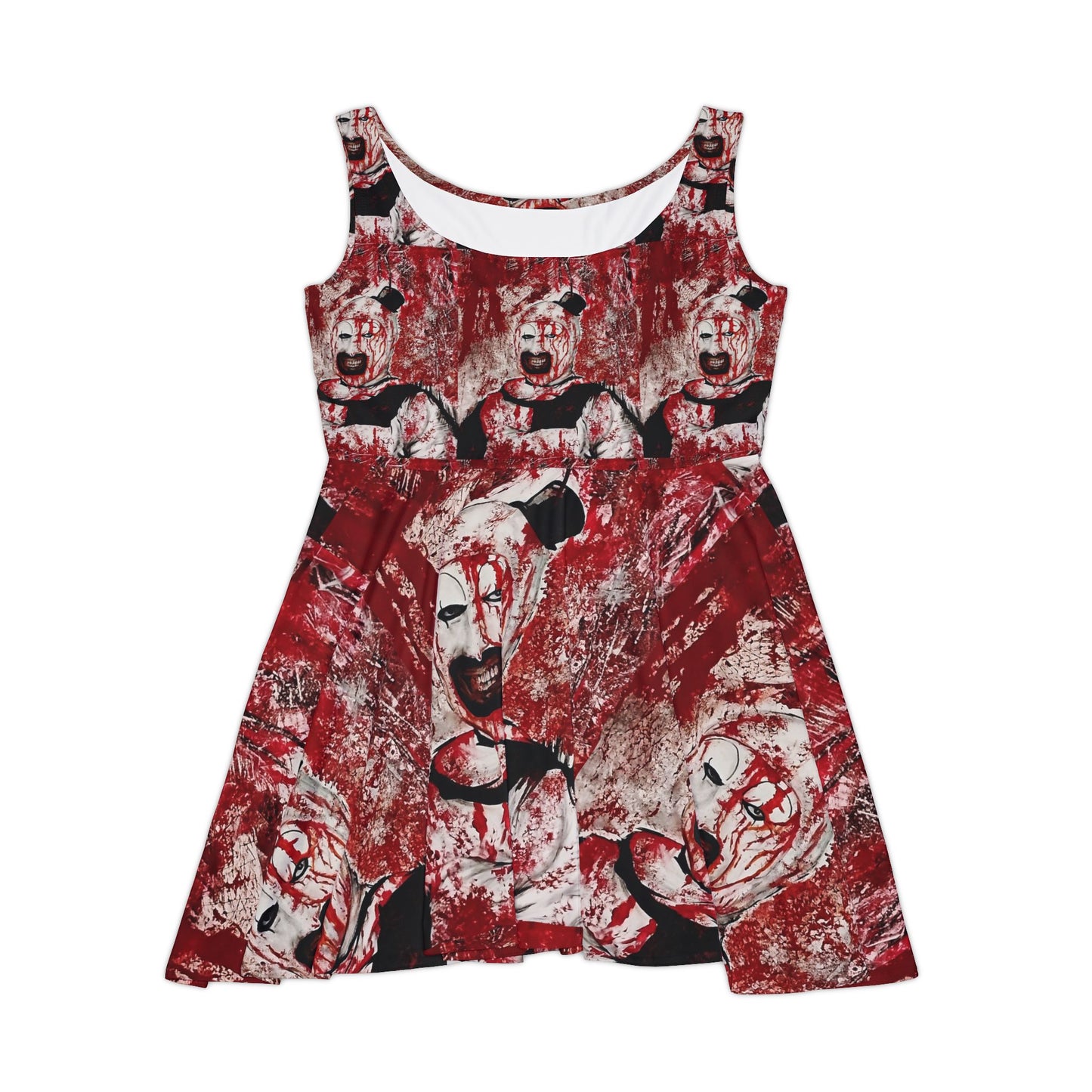 Atrophy Original Horror Clown Painting Skater Dress